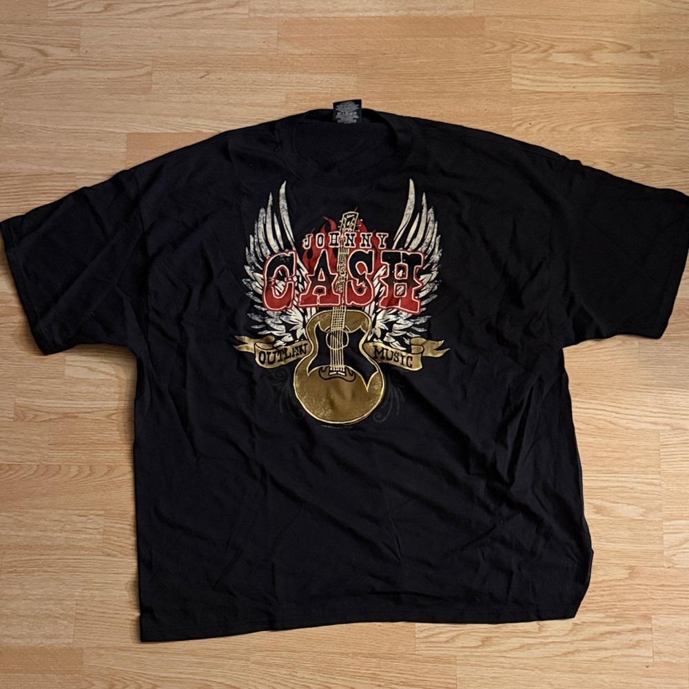 Johnny Cash Black Graphic T-Shirt